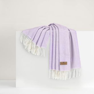 Lands Downunder Italian Herringbone Throw in Lilac at Nordstrom