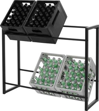 ML Design Ml-design Estante Para 6-8 Cajas De Bebidas De Acero Antracita 104 X 32 X 82,5 Cm Estanter&iacute;a De Pie Hasta 150 Kg Por Balda Soporte Estable Y Robusto B