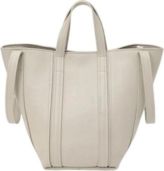 Balenciaga Pre-owned Vintage Tote Bag - Dames - Vintage Shopper - Beige - ONE Size - Leer - Vintage