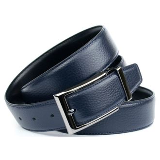 Anthoni Crown Lederg&uuml;rtel ANTHONI CROWN, Herren, Gr. 100, blau (dunkelblau), Leder, unifarben, G&uuml;rtel Lederg&uuml;rtel, Klassischer Wendeg&uuml;rtel f&uuml;r Business-Outfit