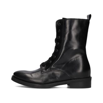 Notre-V Schoenen, Dames, Zwart, 38 EU, Leer, Leren Veterlaarzen