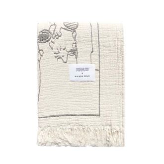 Maison Deux Blanket Lines Pink / Apple 4.25 X 6.5Ft in White at Nordstrom, Size Medium