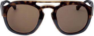 Linda Farrow DRIES VAN NOTEN DVN58 C2 Mens Sunglasses Tortoiseshell Size 49
