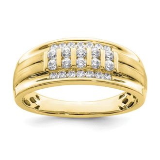 Diamond2Deal 10k Gold Lab Grown Diamond Wedding Band Ring 1/2Ct Clarity- VS Color- G-H