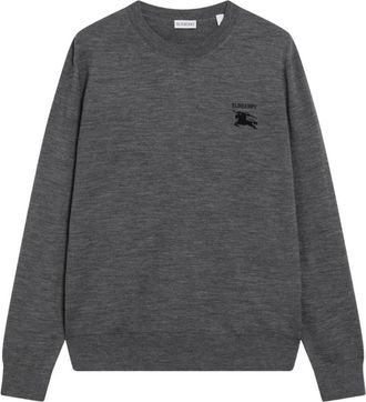 Burberry Easton EKD Sweater - Heren - Ronde hals truien - Grijs - L - Wol - Truien & Vesten