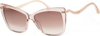 Jimmy Choo London Womens SELBYGS-0FWM-NQ SELBYGS 57 0FWM NQ Selby Sunglasses - Beige - One Size
