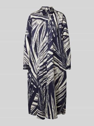 Milano Milano Italy Midikleid mit durchgehender Knopfleiste in Dunkelblau, Gr&ouml;&szlig;e 40