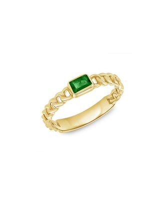 Sabrina Designs 14K 0.36 Ct. Tw. Emerald Curb Link Ring