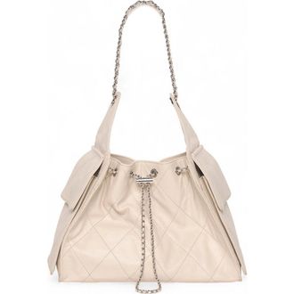 Walter Baker Valeria Quilted Bucket Bag in Oyster at Nordstrom
