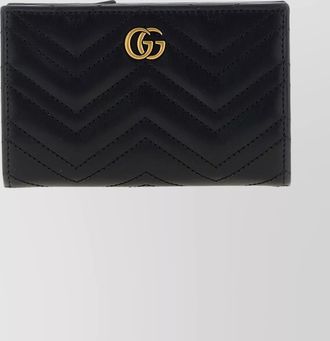 Gucci chevron pattern gg marmont wallet