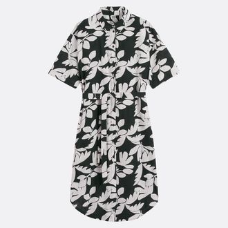 La Redoute Collections Lange overhemdjurk met elleboogmouwen en bedrukt