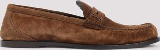 Saint Laurent Brown Suede Loafers