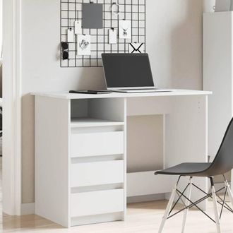 Berkfield Home Decorative Desk White 102x50x75 cm Engineered Wood | Size: 102 x 50 x 75 cm