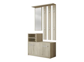 Mirjan24 Mobilier1 - Conjunto De Recibidor Mandeville 100, Roble Sonoma, 0x0x0cm, Espejo, Aglomerado Laminado, Colocada, Montada En La Pared