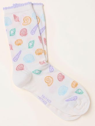 Fat Face FatFace White Shell Socks