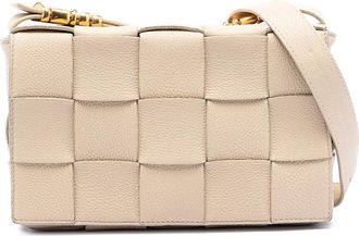 Bottega Veneta Pre-owned Bottega Veneta Grained Calfskin Intrecciato Cassette Crossbody G2KBF90MJFROC77D