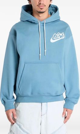Nike lettering-print hoodie - Blue