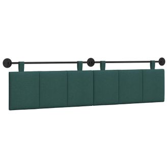 vidaXL Cabecero Colgante Verde Oscuro Tela Vidaxl