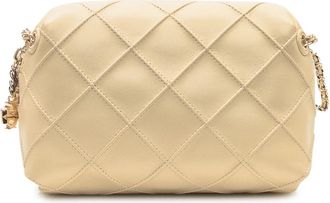 Tory Burch Fleming Small Shoulder Bag - Dames - Schoudertassen - Beige - ONE Size - Leer - Tassen