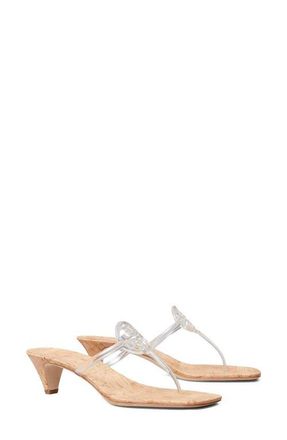 Tory Burch Miller Jelly Kitten Heel Sandal in Clear at Nordstrom, Size 10.5