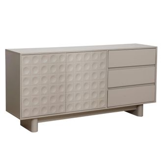 Oviala Aparador rectangular moderno L160 cm beige