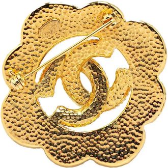 Chanel Ringe - Gold Plated Faux Pearl CC Brooch - Gr. ONE SIZE - in Gold - für Damen