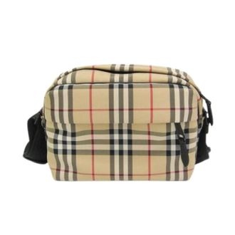 Burberry Pre-owned Cross Body Bags, unisex, Beige, Size: ONE SIZE Pre-owned Nylon Shoulder Bag