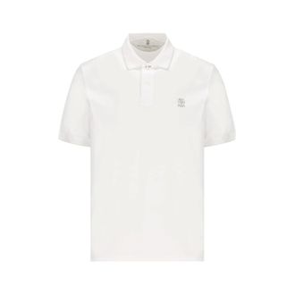 Brunello Cucinelli Brunello Cucinelli, Polo Shirts, male, White, Size: 3XL Polo Shirt