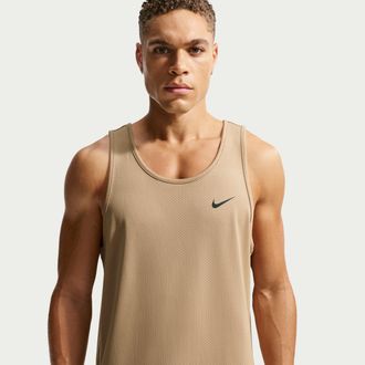 Nike Mens Swim Tank Top Top in Brown | NESSF515-241