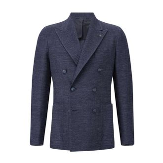 Tagliatore Heren, Jassen, Blauw, Maat: L Katoen