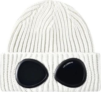 C.P. Company Goggle Beanie - unisex - Hoeden - Wit - ONE Size - Wol - Accessoires