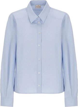 Marella Overhemden, Dames, Blauw, L, Katoen, Pioggia Shirt