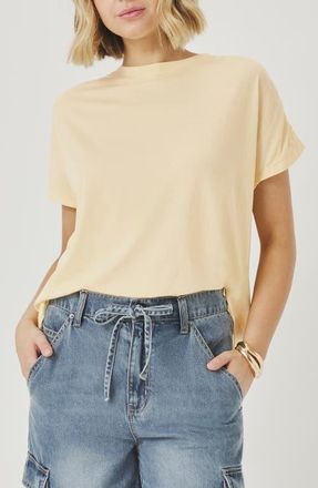 Splendid Rebecca Shirred Sleeve Cotton Blend T-Shirt in Honeysuckle Beige at Nordstrom, Size X-Small