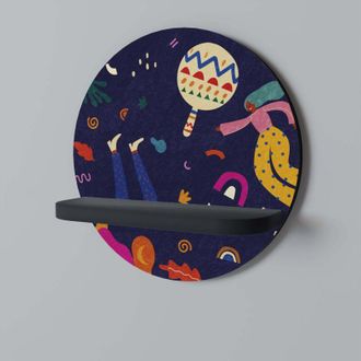 OEM Placeres Festivos Estante Redondo Negro