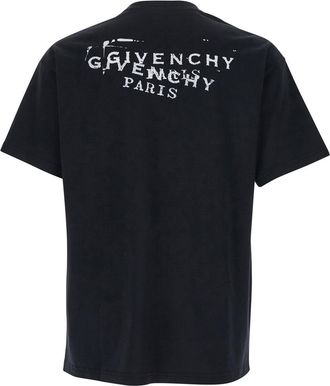 Givenchy Logo-Embroidered Cotton T-Shirt - Black