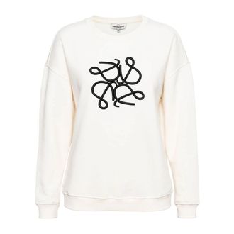 &Co Woman Selina Embro - Dames - Sweatshirts - Beige - M - Katoen - Hoodies & sweatvesten