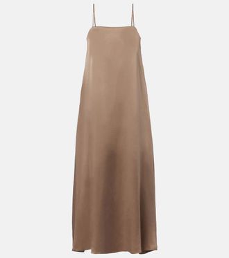 Asceno Melfi silk twill maxi dress
