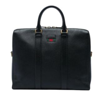 Gucci Pre-owned Business Bag - Heren - Vintage Handtas - Zwart - ONE Size - Leer - Vintage