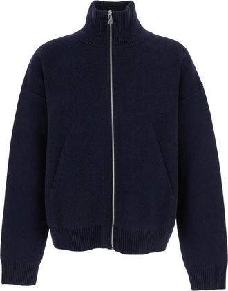 Axel Arigato Kern Zip-Up Sweater - Heren - Vesten - Blauw - L - Wol - Truien & Vesten