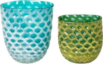Tozai Home Home Set Of 2 Fish Scales Vases