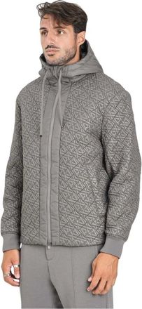A|X Armani Exchange Jassen, Heren, Grijs, M, Grijze Heren Puffer Jas
