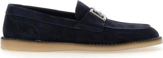 Dolce & Gabbana Nieuwe Florio Loafers - Heren - Loafers - Blauw - 40 EU - Leer - Schoenen