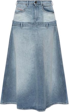 Diesel Rokken, Dames, Blauw, W26, Denim, De-Vorya-S Denim Rok