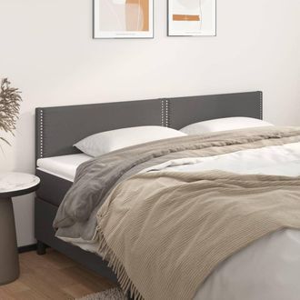 vidaXL Cabeceros 2 Unidades De Cuero Sint&eacute;tico Gris 100x5x78/88 Cm Vidaxl