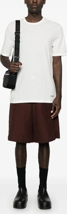 Jil Sander Mens T-shirt 158 Cn Ss - White Cotton - Size Medium