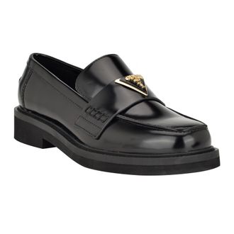 Guess Womens SHATHA Loafer, Black 001, 8.5
