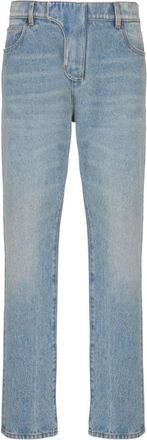Balmain Denim Broek met Whiskering Effect - Heren - Regular Fit Jeans - Blauw - W33 - Denim - Jeans