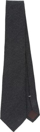 Canali Cravatta con motivo geometrico - Blu