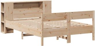 vidaXL Bookcase Bed without Mattress 140x190cm Solid Wood Pine vidaXL