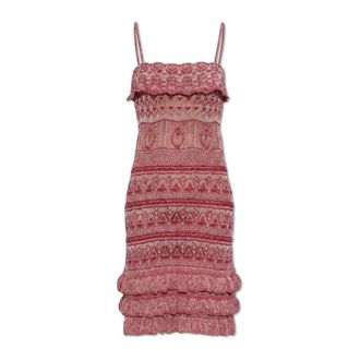 Etro Kleedjes, Dames, Roze, XS, Leer, Strappy Dress